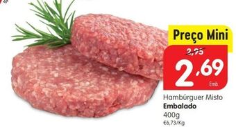 Minipreço Hambúrguer promoção
