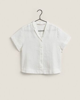 ZARA HOME Camisa linho manga curta promoção