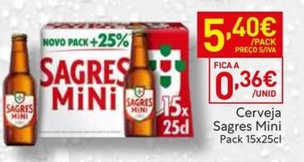Recheio Cerveja sagres mini promoção