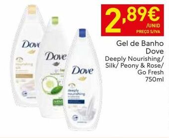 Recheio Gel de banho dove promoção