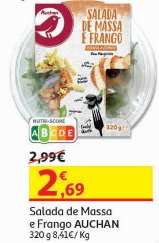 Salada massa e frango auchan:320 g