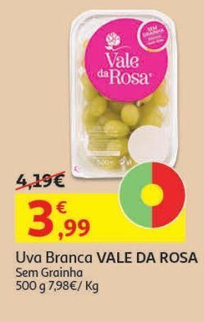 Auchan Uva branca vale da rosa:sem grainha 500 g promoção
