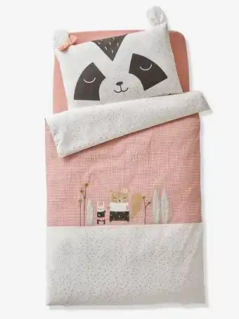 Vertbaudet Capa de edredon para bebé, girly vichy, oeko-tex® - rosa... promoção