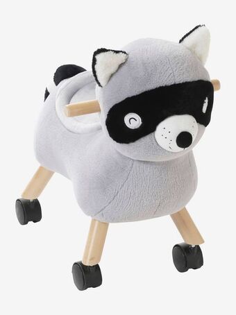 Guaxinim mascarado, com rodas, em peluche e madeira fsc® -...