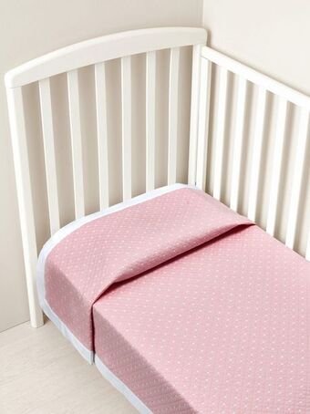 Prénatal Cobertor de cama de verão rosa com borda branca - prénatal promoção