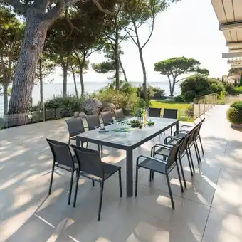 Conjunto de mesa extensível paradize com 6 cadeiras pavanne