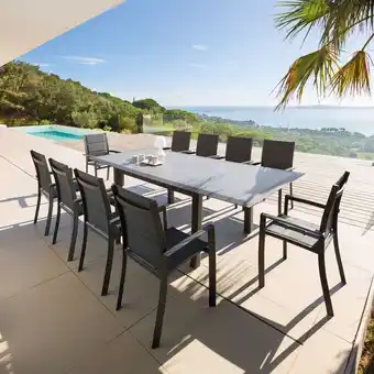 Hôma Conjunto de mesa allure extensível com 6 cadeiras pavanne promoção