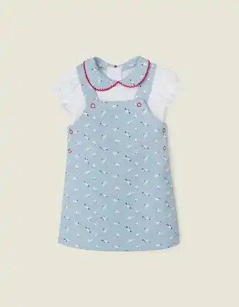 Zippy Body + vestido para recém-nascida 'seagull', azul/branco promoção