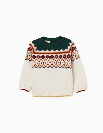 Zippy Camisola de lã com jacquard para bebé menino, multicolor promoção