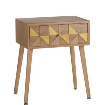 Superdecor Mesa auxiliar de madeira paulonia 317 promoção