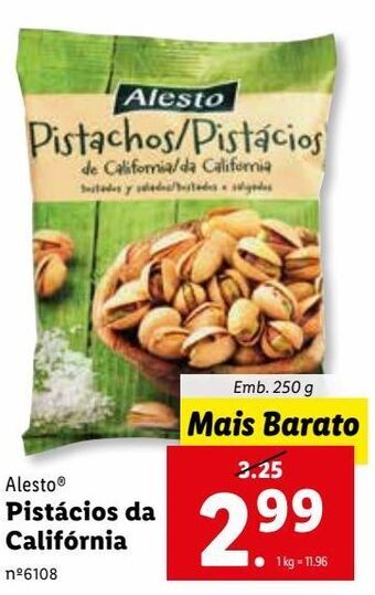 Lidl Pistaches alesto promoção