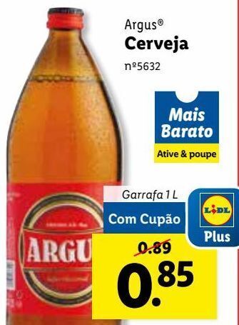 Lidl Cerveja argus promoção