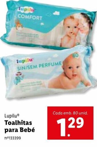 Lidl Lenços umedecidos lupilu promoção