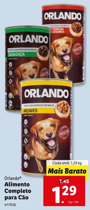 Lidl Comida de cachorro orlando promoção