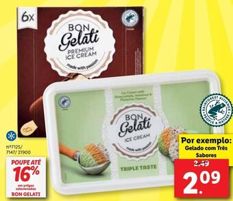 Lidl Gelados gelatelli promoção
