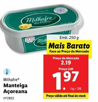 Lidl Manteiga milhafre promoção