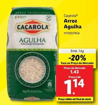 Lidl Arroz agulha cacarola promoção