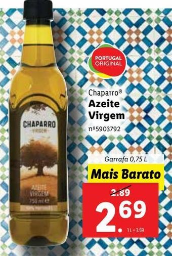Lidl Azeite virgem chaparro promoção