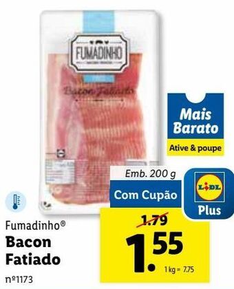 Lidl Bacon fumadinho promoção