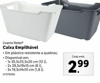 Lidl Caixa organizadora promoção