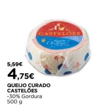 El Corte Inglés Queijo curado castelões promoção