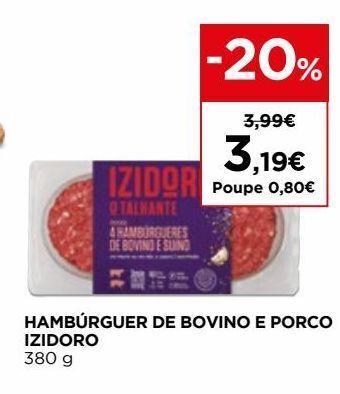Hambúrguer bovino izidoro
