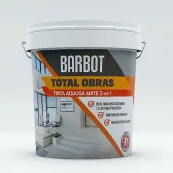 Armazéns Reis Tinta aquosa mate interior barbot total obras 2em1 promoção