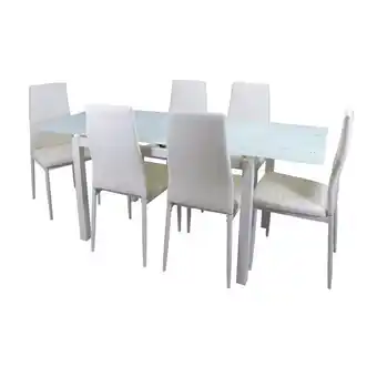 Hôma Conjunto mesa extensível com 6 cadeiras promoção