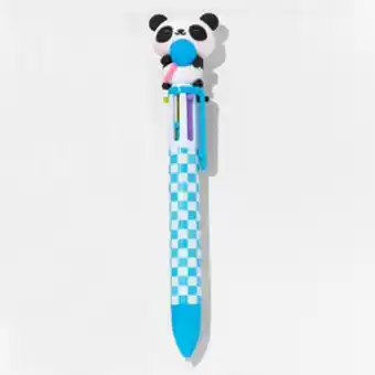 Claire's Checkered panda multicolored pen promoção