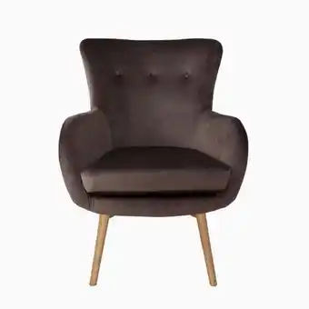 VIVA Poltrona botone castanho escuro promoção