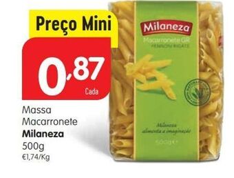 Minipreço Macarrão milaneza promoção