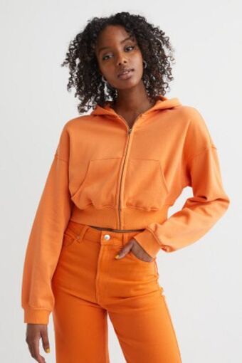 H&M Casaco curto com capuz promoção