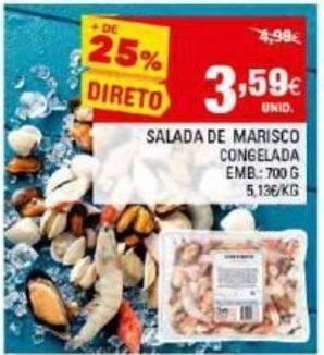Continente Salada de Marisco Congelada 700g promoção