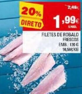 Continente Filetes de Robalo Frescos 120g promoção