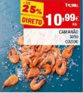 Continente Camarão 30/50 Cozido promoção