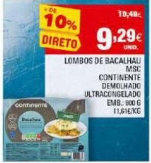 Lombos De Bacalhau Msc Continente 800g