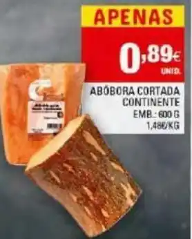 Continente Abóbora Cortada Continente 600g promoção