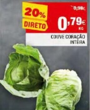 Continente Couve Coração Inteira promoção