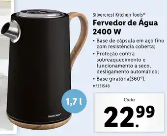 Lidl Fervedor de Água 2400W 1,7L promoção