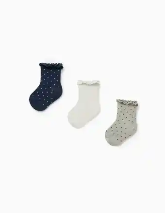 Zippy 3 pares de meias com renda para bebé menina, multicolor promoção
