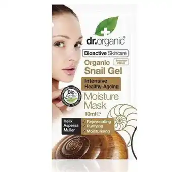 Máscara facial com baba de caracol