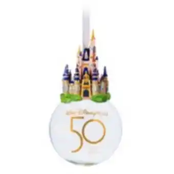 Adorno colgante bola cristal castillo de fantasyland 50.º aniversario, walt disney world