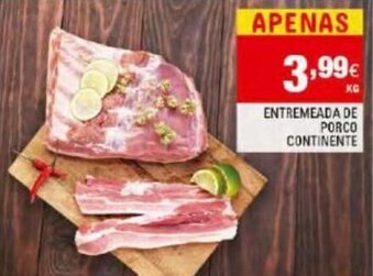 Continente Entremeada de Porco Continente promoção