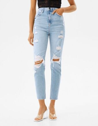 Jeans confort rasgões