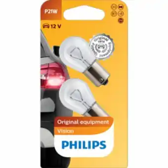Lâmpada p21w philips vision 12v 2 unid.