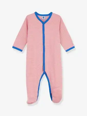 Pijama para bebé, às riscas, em algodão biológico, da petit...