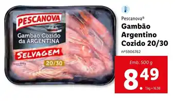 Lidl Gambão Argentino Cozido 20/30 500g promoção