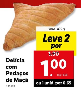 Lidl Delícia com Pedaços de Maçã 105g promoção