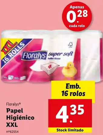 Lidl Papel Higiénico XXL 16rolos promoção