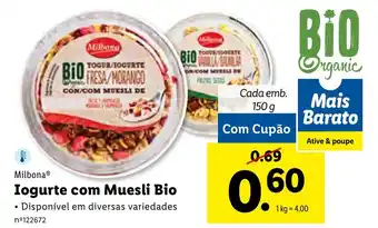 Lidl Iogurte com Muesli Bio 150g promoção